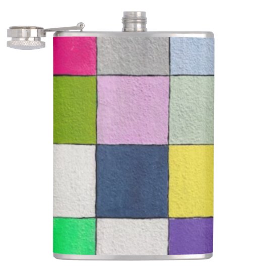 Flasche mit Vinyl-Ummantelung Flachmann (Geöffnet)