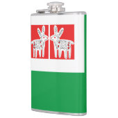 Flasche mit Vinyl-Ummantelung Flachmann (Links)
