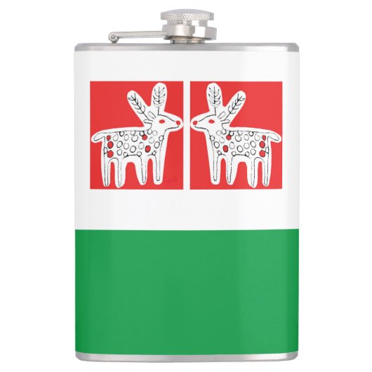 Flasche mit Vinyl-Ummantelung Flachmann (Vorderseite)