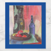 Flasche mit Wein noch Lebensdauer-Etikett Weinetikett (Einzelnes Label)