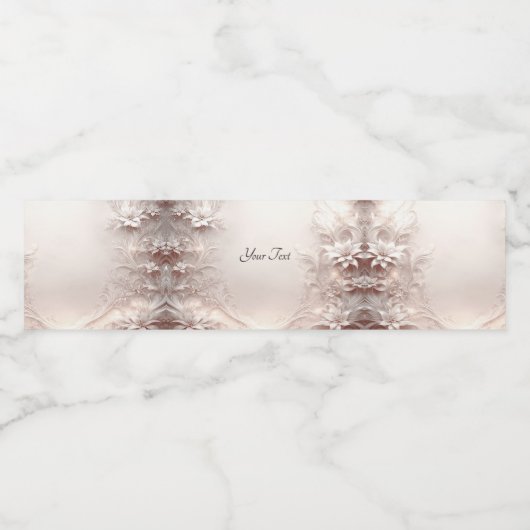 Flasche mit weißem Elfenbein Wasserflaschenetikett (Einzelnes Label)