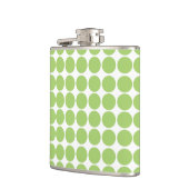 Flasche mit weißem Polka-Dot-Muster Flachmann (Links)