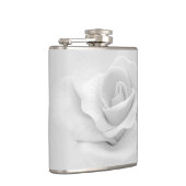 Flasche mit weißer Rose Flachmann (Rechts)