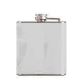 Flasche mit weißer Rose Flachmann (Rückseite)