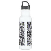 FLASCHE MONOGRAMMzebra-PRINT-WATER Edelstahlflasche (Rückseite)