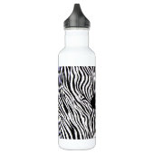 FLASCHE MONOGRAMMzebra-PRINT-WATER Edelstahlflasche (Links)