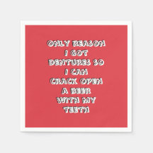 Flasche öffnet Teeth Napkins