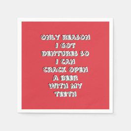 Flasche öffnet Teeth Napkins Serviette