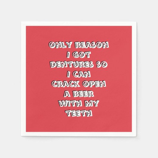 Flasche öffnet Teeth Napkins Serviette (Vorderseite)