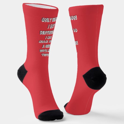 Flasche Öffnung Zähne T - Shirt Socken (Gewinkelt)