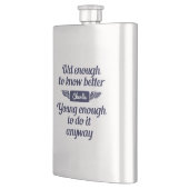 Flasche "Old & Young" mit individuelle Name Flachmann (Links)