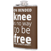 Flasche "ON BENDED KNEE..." Flachmann (Links)