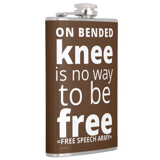 Flasche "ON BENDED KNEE..." Flachmann (Rechts)