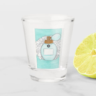 Flasche Parfüm Schnapsglas
