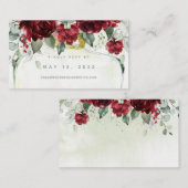 Flasche Peonies beim Hochzeitsehen der Online-RSVP Visitenkarte (Vorne/Hinten)