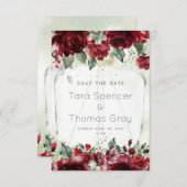 Flasche Peonies Hochzeit speichern Sie die Datumsk Save The Date (Vorne/Hinten)