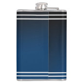Flasche - Personalisierter blauer Anfangsbuchstabe Flachmann (Rückseite)