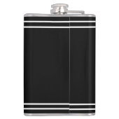 Flasche - Personalisierter schwarzer Nachname Anfa Flachmann (Rückseite)