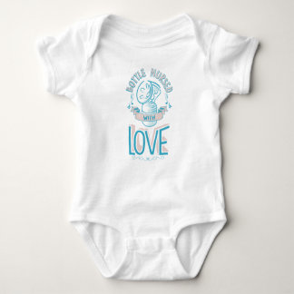 Flasche pflegte mit Liebe-Bodysuit-Rosa/Blau Baby Strampler