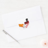 Flasche Pillen und eine FDA-GENEHMIGTE Briefmarke Quadratischer Aufkleber (Umschlag)