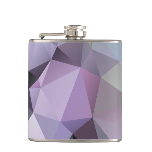 Flasche: Polygon Entwurf-Schatten von Lila u. von Flachmann (Vorderseite)