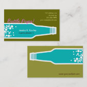 Flasche Pop Blue Fun Custom Profil Business Card Visitenkarte (Vorne/Hinten)