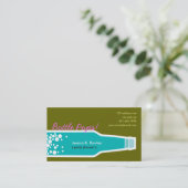 Flasche Pop Blue Fun Custom Profil Business Card Visitenkarte (Stehend Vorderseite)