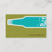 Flasche Pop Blue Fun Custom Profil Business Card Visitenkarte (Rückseite)
