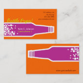 Flasche Pop Pink Spaß Custom Profil Visitenkarte (Vorne/Hinten)