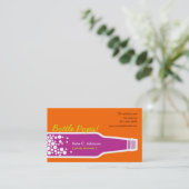 Flasche Pop Pink Spaß Custom Profil Visitenkarte (Stehend Vorderseite)