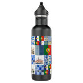 Flasche - Portugal - Flagge und Azoren Edelstahlflasche (Rechts)