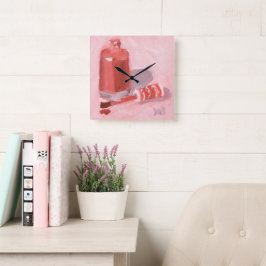 Flasche Quadratische Wanduhr