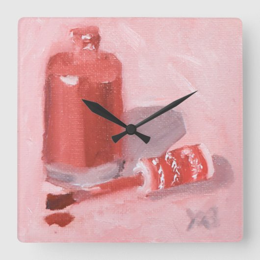 Flasche Quadratische Wanduhr (Vorderseite)