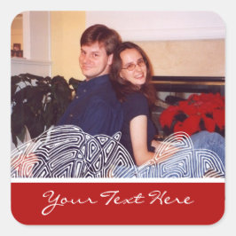 Flasche Quadratischer Aufkleber