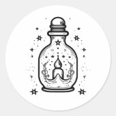 Flasche Runder Aufkleber (Vorderseite)