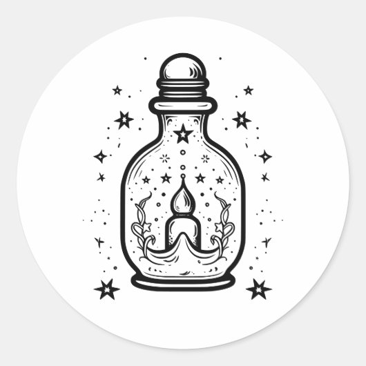 Flasche Runder Aufkleber (Vorderseite)