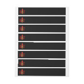 Flasche Rundum-Adressaufkleber (Bogen)