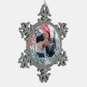 Flasche Schneeflocken Zinn-Ornament (Links)