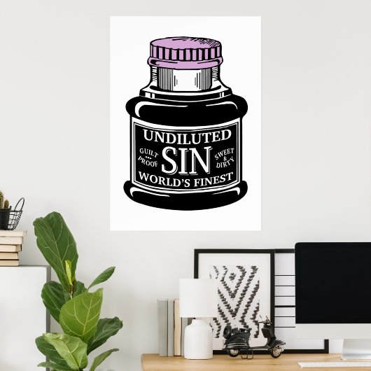 Flasche Sin-Poster Poster (Heimbüro)