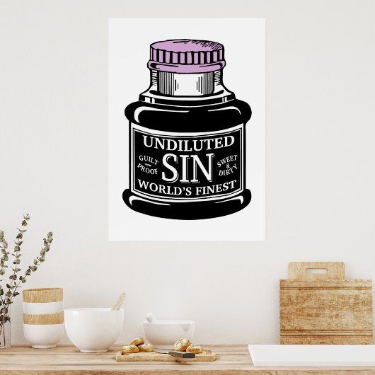 Flasche Sin-Poster Poster (Küche)