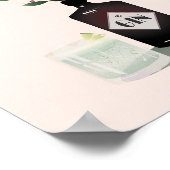 Flasche und Blume | Illustration für Gin Lovers Poster (Ecke)