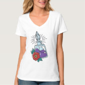 Flasche und Blume T-Shirt (Vorderseite)