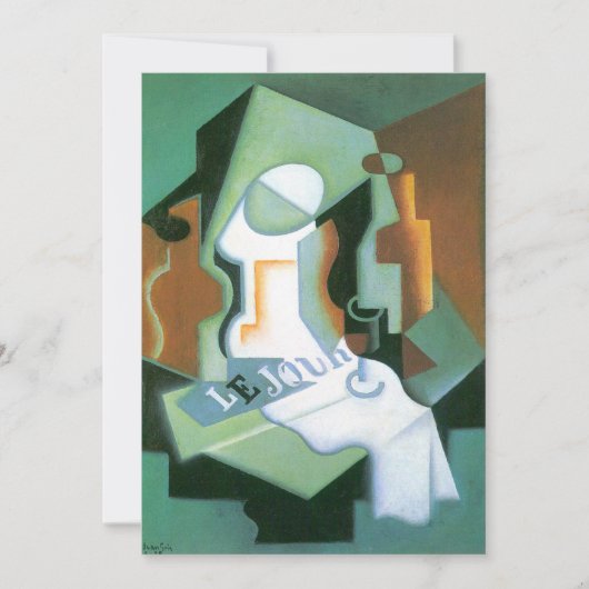 Flasche und Fruchtsaft von Juan Gris, Vintager Kub (Vorderseite)