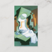 Flasche und Fruchtsäfte (1919) Kubismus von Juan G Visitenkarte (Rückseite)