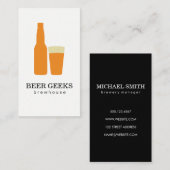 Flasche und Glas Visitenkarte (Vorne/Hinten)