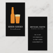 Flasche und Glas Visitenkarte (Vorne/Hinten)