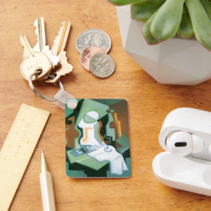 Flasche und Obstschale von Juan Gris, Vintage Kubi Schlüsselanhänger