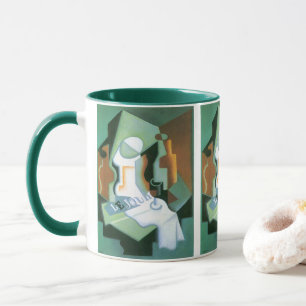 Flasche und Obstschale von Juan Gris, Vintage Kubi Tasse