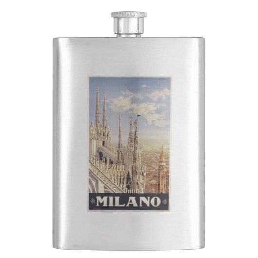 Flasche Vintag Milano Mailand Italien Flachmann (Vorderseite)