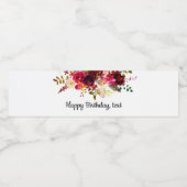 Flasche Wasser ETIKETT - boho floral (Einzelnes Label)